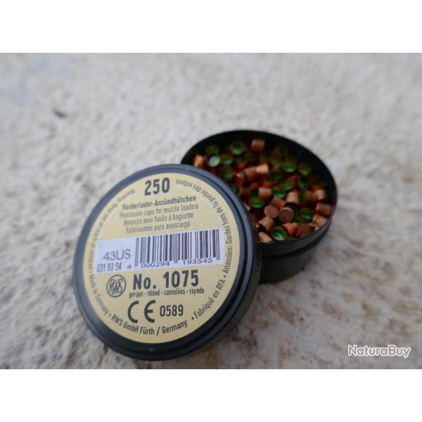 PROMO Boite de 250 amorces RWS 1075 pour revolver � poudre noire