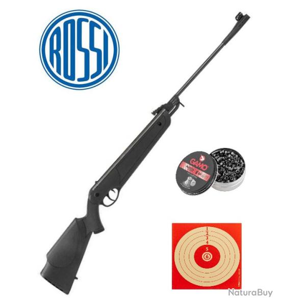 Vente Flash! PACK Carabine � plomb Rossi Dione 5G - 4.5mm - 19,9J + 250 plombs Gamo+10 cibles