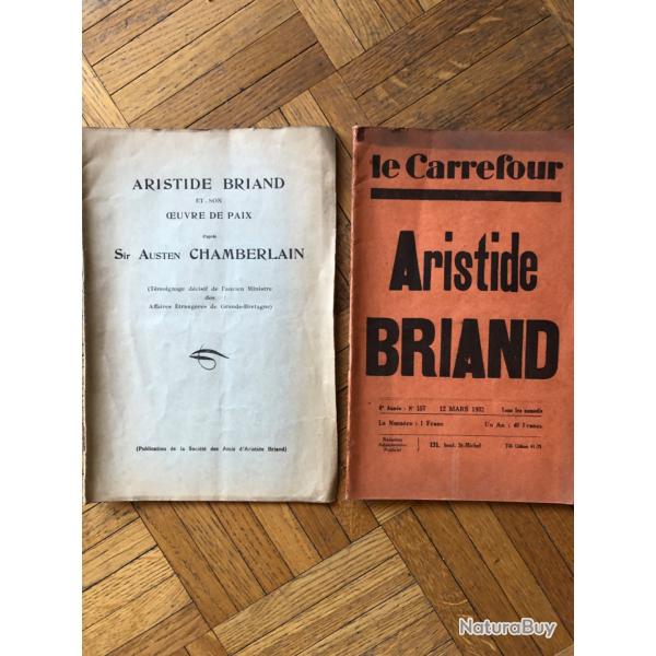 Lot de 2 fascicules sur Aristide Briand