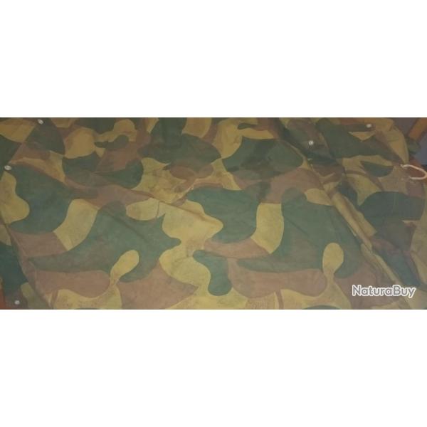 Tente militaire camouflage Indochine de1956 complte