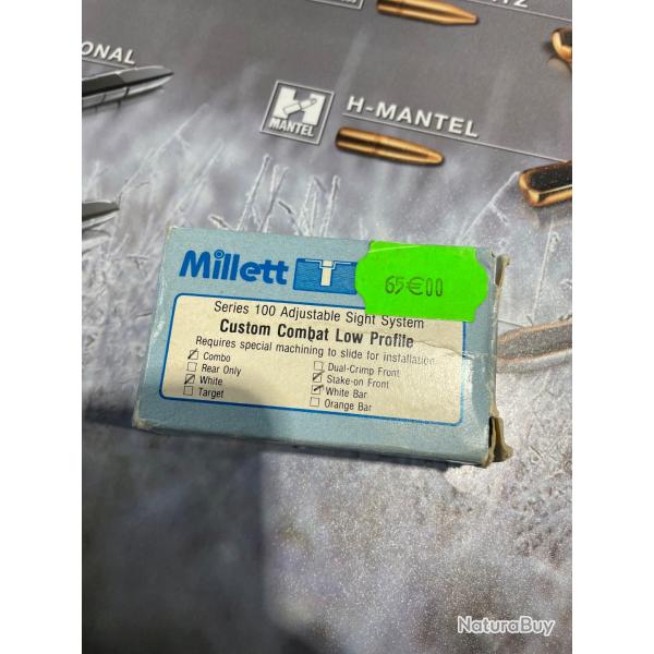 Hausse Millet Custom Combat profil bas pour Colt Sries 70 et 80.