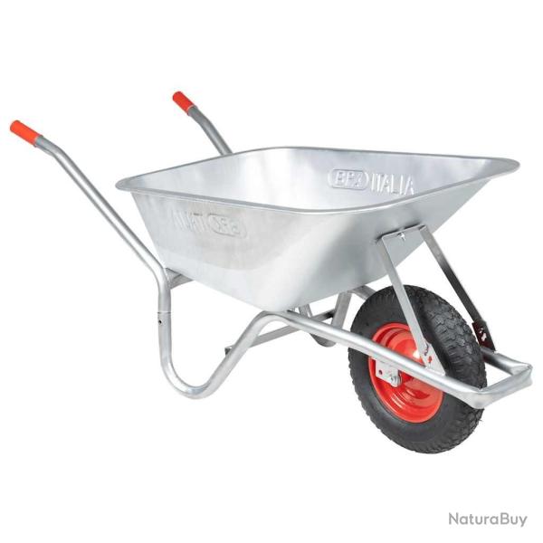 Brouette 90 L 150 kg acier galvanis� et plastique alsavelo
