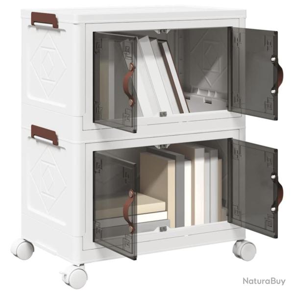 Bote de rangement empilable avec roues  2 niveaux 28 L alsavelo