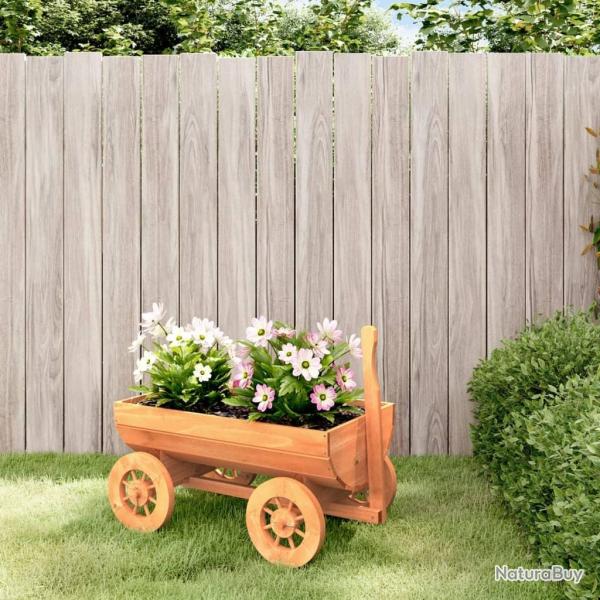 Chariot d�coratif 70x43x54 cm bois massif de sapin