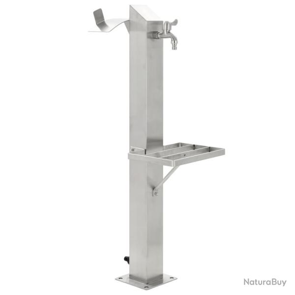 Colonne  eau de jardin carre Acier inoxydable 95 cm alsavelo