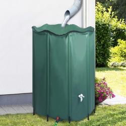 R&eacute;servoir pliable d'eau de pluie avec robinet 1350 L alsavelo