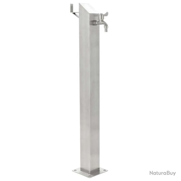 Colonne  eau de jardin carre Acier inoxydable 95 cm alsavelo