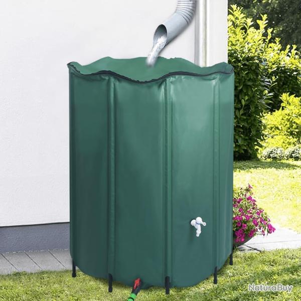 Rservoir pliable d'eau de pluie avec robinet 1000 L alsavelo