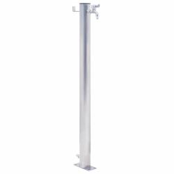 Colonne &agrave; eau de jardin 100 cm acier inoxydable rond alsavelo