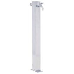 Colonne &agrave; eau de jardin 40 cm acier inoxydable carr&eacute;