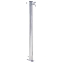 Colonne &agrave; eau de jardin 60 cm acier inoxydable rond alsavelo