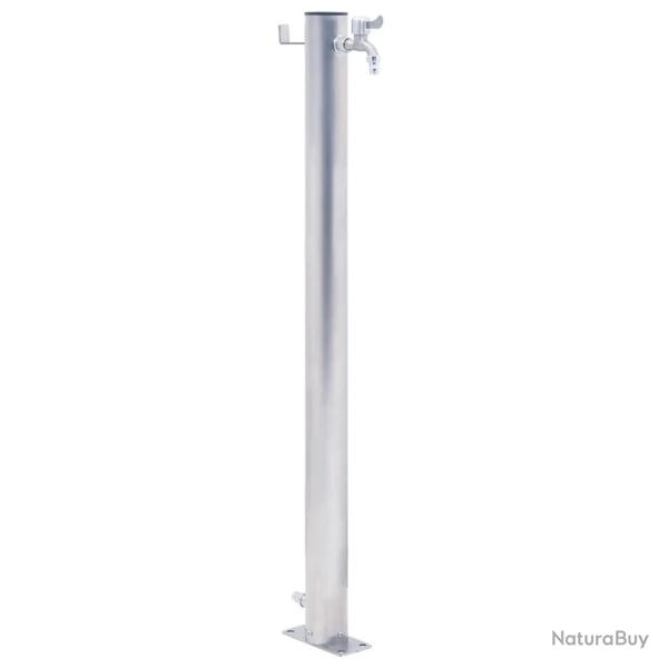 Colonne � eau de jardin 60 cm acier inoxydable rond alsavelo