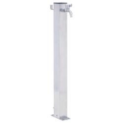 Colonne &agrave; eau de jardin 100 cm acier inoxydable carr&eacute; alsavelo