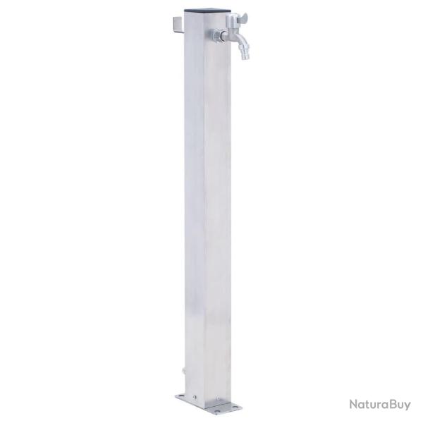 Colonne � eau de jardin 100 cm acier inoxydable carr� alsavelo