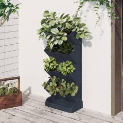 jardini&egrave;res verticales 4 pcs Anthracite PP alsavelo