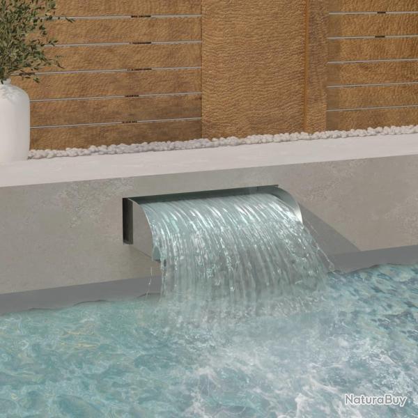 Cascade avec LED 60x34x14 cm Acier inoxydable 304 alsavelo