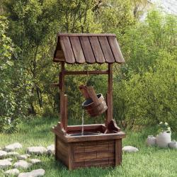 Puits &agrave; souhait avec pompe 57x50x112 cm bois de sapin massif