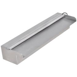 Lame d'eau rectangulaire &agrave; LED 45 cm en acier inoxydable pour piscine