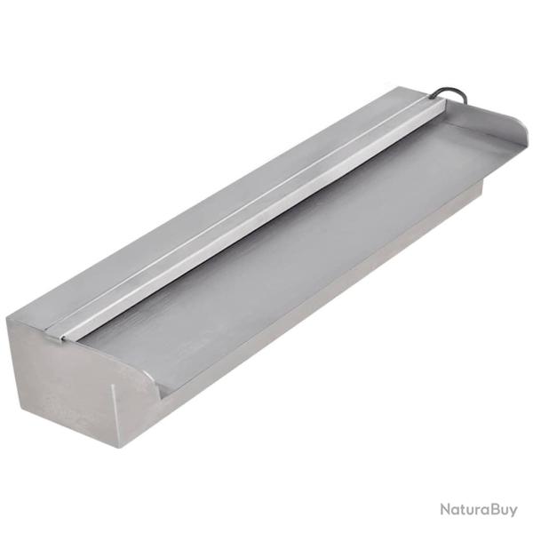 Lame d'eau rectangulaire � LED 45 cm en acier inoxydable pour piscine