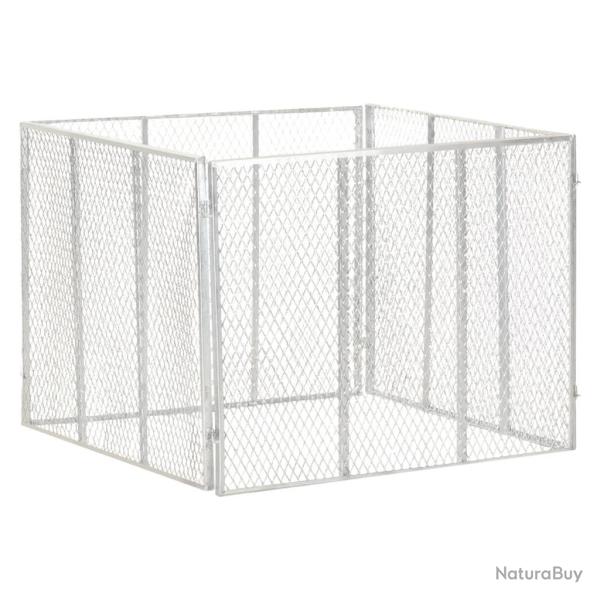 Composteur de jardin 100x100x77 cm Fer galvanis�
