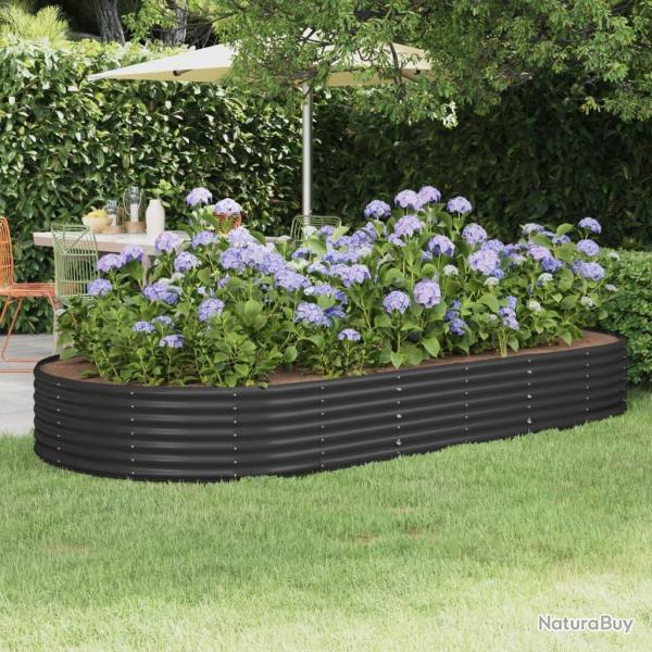 Lit sur�lev� de jardin Acier enduit de poudre Anthracite