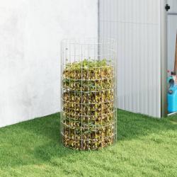 Composteur de jardin &Oslash;50x100 cm Acier galvanis&eacute;