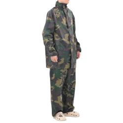 Combinaison de pluie avec capuche 2 pcs Hommes Camouflage