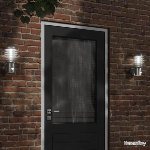 Appliques murales d'ext�rieur et capteurs 2pcs acier inoxydable