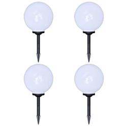 4 pcs Lampes d'all&eacute;e d'ext&eacute;rieur &agrave; LED 30 cm et piquet au sol alsavelo