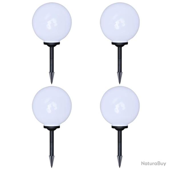 4 pcs Lampes d'all�e d'ext�rieur � LED 30 cm et piquet au sol