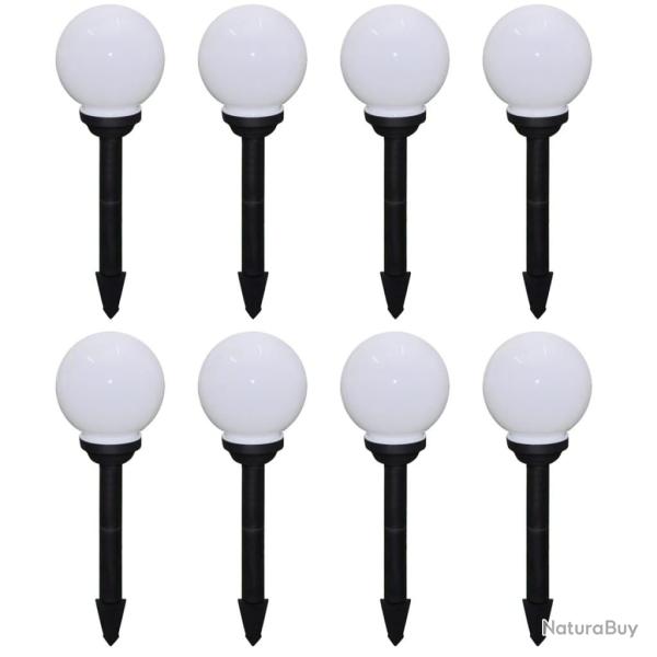 8 pcs Lampes d'all�e d'ext�rieur � LED 15 cm et piquet au sol