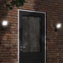 Appliques murales LED d'ext&eacute;rieur 2 pcs noir