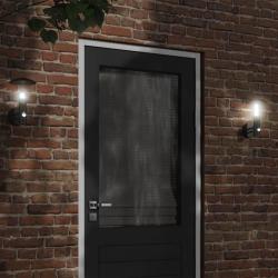 Applique murale d'ext&eacute;rieur avec capteur noir acier inoxydable