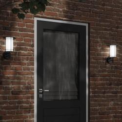 Appliques murales d'ext&eacute;rieur 2 pcs noir acier inoxydable