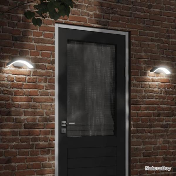 Appliques murales LED d'extrieur 2 pcs noir alsavelo