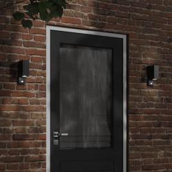 Appliques murales d'ext&eacute;rieur avec capteurs 2 pcs noir