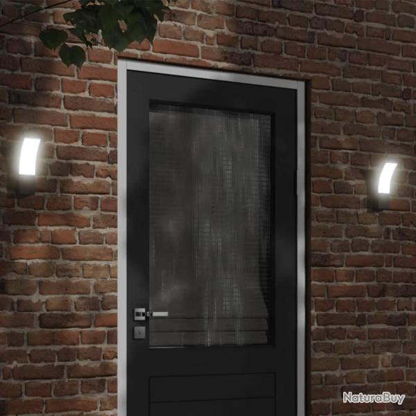 Appliques murales LED d'extrieur 2 pcs noir alsavelo