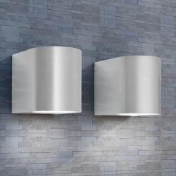 Applique murale LED d'ext&eacute;rieur 2 pi&egrave;ces Ronde vers le bas