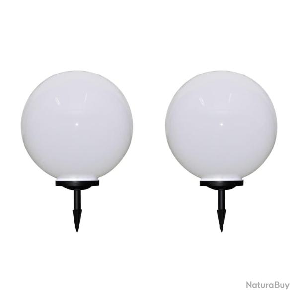 2 pcs Lampes d'all�e d'ext�rieur � LED 50 cm et piquet au sol