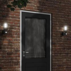 Applique murale d'ext&eacute;rieur avec capteur noir acier inoxydable