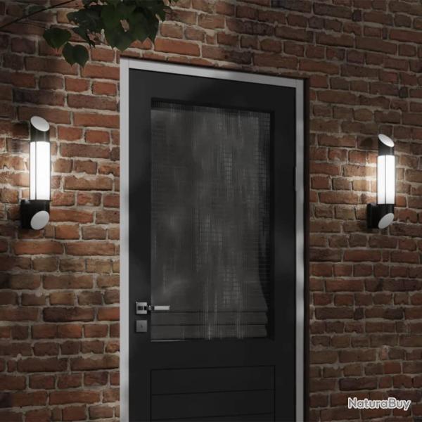 Applique murale d'extrieur noir acier inoxydable alsavelo