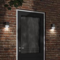 Appliques murales d'ext&eacute;rieur 2 pcs noir acier inoxydable