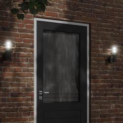 Applique murale d'ext&eacute;rieur noir acier inoxydable