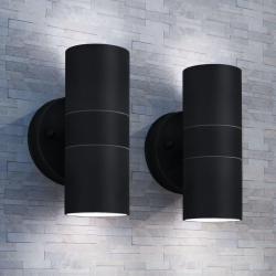 Applique murale d'ext&eacute;rieur 2 pcs Acier