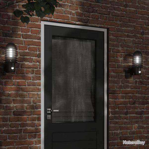 Applique murale d'ext�rieur avec capteur noir acier inoxydable