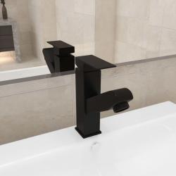 Robinet de lavabo r&eacute;tractable Finition noire 157x172 mm