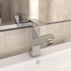 Robinet de lavabo r&eacute;tractable Finition chrom&eacute;e 157x172 mm