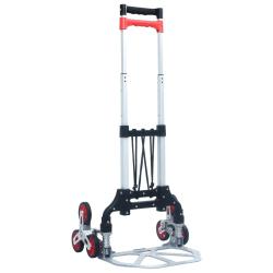 Chariot d'escalier pliable 70 kg Aluminium Argent&eacute;