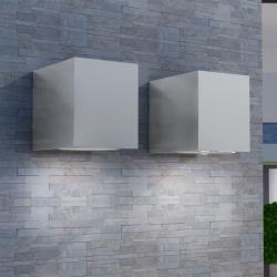 Applique murale d'ext&eacute;rieur en forme de cube 2 pcs