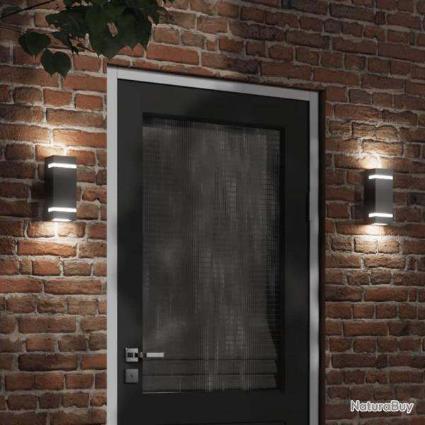 Applique murale d'ext�rieur noir acier inoxydable alsavelo